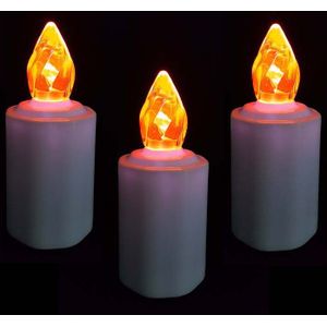 3 Waterdichte LED-Kaarsen, Orange Vlam