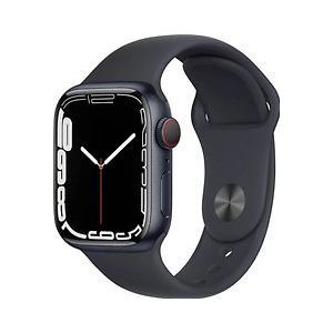 Apple Watch Series 7 41 mm kast van middernacht aluminium met middernacht sportbandje [wifi + cellular]
