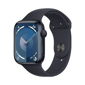 Apple Watch Series 9 45 mm aluminium kast middernacht op sportbandje M/L middernacht [Wi-Fi]