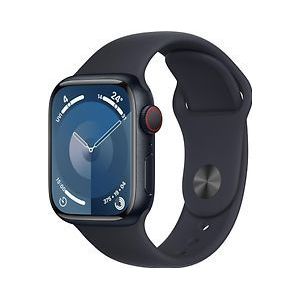 Apple Watch Series 9 41 mm aluminium kast middernacht op sportbandje S/M middernacht [Wi-Fi + Cellular]