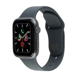 Apple Watch Series 5 44 mm aluminium kast space grey op sportbandje zwart [wifi]