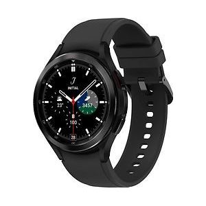 Samsung Galaxy Watch4 Classic 46 mm roestvrij stalen kast zwart op siliconen bandje zwart [wifi + 4G]