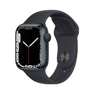 Apple Watch Series 7 45 mm kast van middernacht aluminium met middernacht sportbandje [wifi]