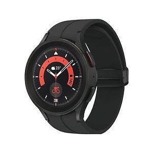 Samsung Galaxy Watch5 Pro 45 mm horlogekast van Black Titanium op Graphite D-Buckle Sport Band M/L [Wi-Fi]