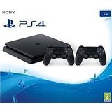 Sony - PlayStation 4 Slim - Zwart - 1 TB - Inclusief 2 Draadloze Controllers
