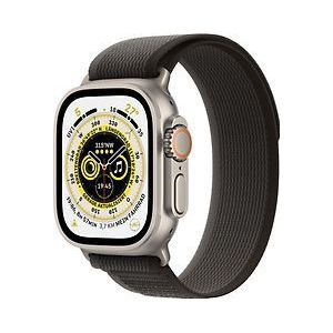 Apple Watch Ultra 49 mm kast van titanium op Trail-bandje M/L zwart/grijs [Wi-Fi + Cellular]