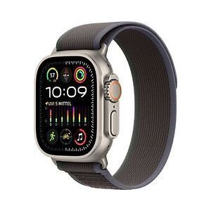 Apple Watch Ultra 2 49 mm titanium kast zilver op Trail-bandje M/L blauw/zwart [Wi-Fi + Cellular]