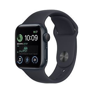 Apple Watch SE 2022 40 mm kast van middernacht aluminium op middernacht geweven sportbandje [Wi-Fi]
