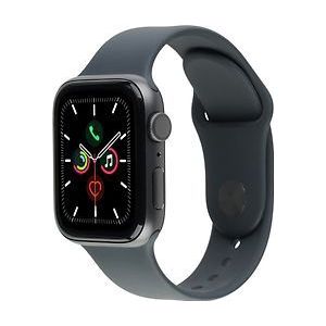 Apple Watch Series 5 40 mm aluminium kast space grey op sportbandje zwart [wifi]