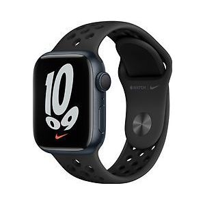 Apple Watch Nike Series 7 45 mm kast van middernacht aluminium met grijs/zwart Nike sportbandje [wifi]