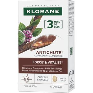 Klorane Kinine Tegen Haaruitval Kracht en Vitaliteit 90 capsules