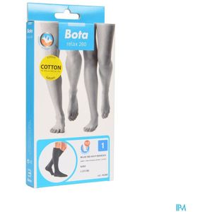 Bota Relax 280 Katoen Korte Kous Zwart N1