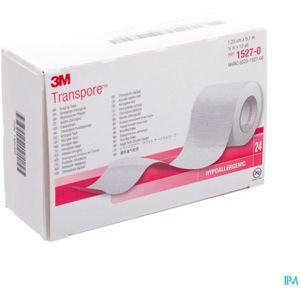 Transpore 3m Hechtpleister El.tr 12mmx9m 24 1527/0