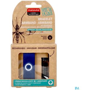 Manouka - Anti-Muggen - Marineblauw - Armband - 1 stuk
