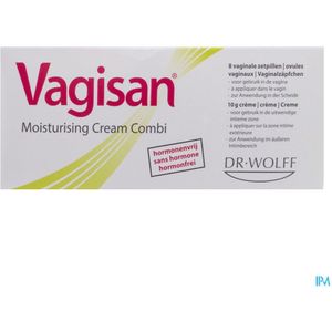 Vagisan Moisturizing Cream Combi Cr 10g + 8 Ovules