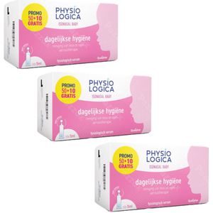 Physiologica Isonasal Baby Unidoses Fysiologisch Water 3x60ml Promopakket