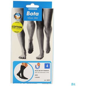 Bota Relax 280 Katoen Korte Kous Zwart N4