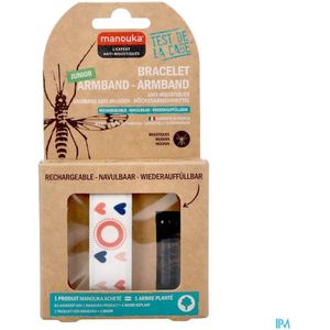 Manouka - Junior Anti-Muggen Armband - 1 Stuk - Neopreen - Waterdicht