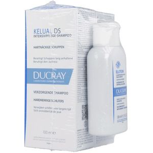 Ducray Kelual DS Hardnekkige Schilfers Shampoo Anti Roos 2 x 100ml +Gratis Elution Herstellende Shampoo 100ml