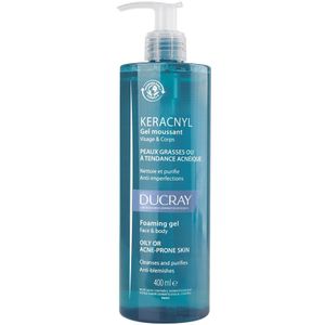 Ducray - Keracnyl - Schuimende Gel - 400ml - Voor Vette en Acne Neigende Huid
