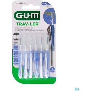Gum Trav-Ler Interdentaal Borsteltje 0,6mm 6 Stuks