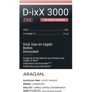 D-ixX 3000 Zinc Vitamine D 3000 IU + Zink 120 Capsules