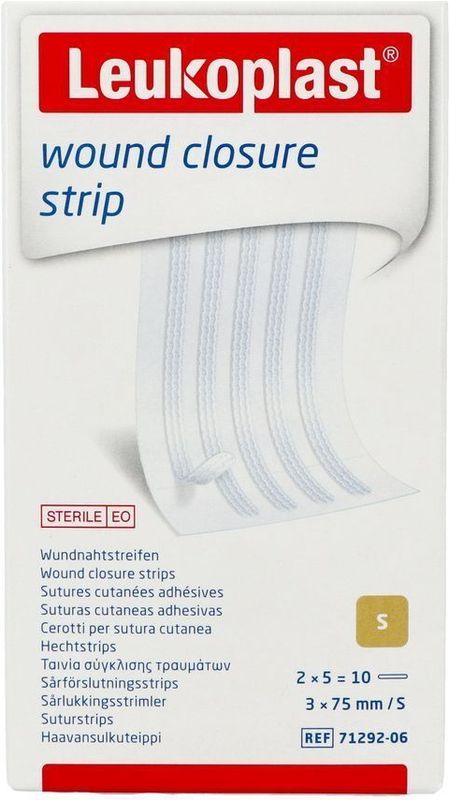 Leukoplast - Wondsluiting Strip - 3x75mm - 10 Stuks