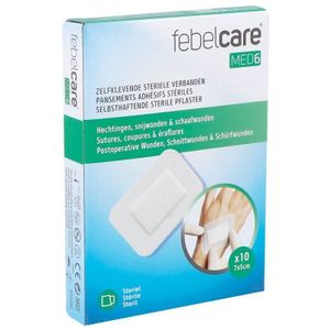 Febelcare Med6 Zelfkl. Steriele Verband.7x5cm 10st