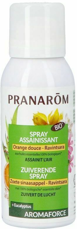 Pranarom - Bio Aromaforce Spray - Zuiverend - Zoete Sinaasappel & Ravintsara - 75ml