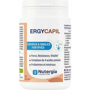 ERGYCAPIL - Haar- en Nagelsupplement - Zonder Kleurstoffen - 60 Capsules