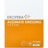 Decifera - Alginate Wondkompres - 5 x 5 cm - Calciumalginaat - Hoge Absorptie