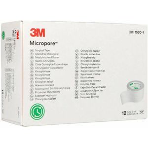 Micropore 3m Hechtpleister 25mmx9,14m Rol 12 1530