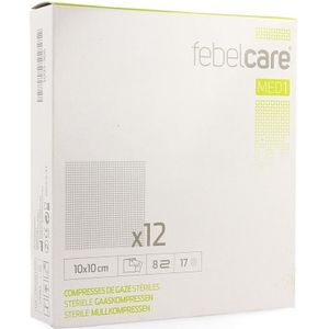 Febelcare Med1 Steriele Gaaskompres 10x10,0cm 12x1