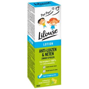 Lilouse Anti Luizen en Neten Lotion Zonder Insecticide Vanaf 3 Jaar Kam + Kapje Gratis 100ml