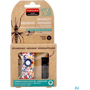 Manouka - Anti-Muggen Armband - 1 Stuk - Neopreen - Waterdicht