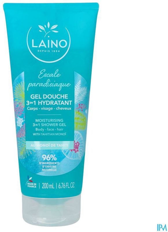 Laino - Moisturising 3 in 1 Shower Gel - Monoï - 200ml - Douchegel