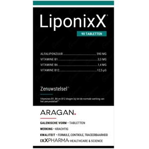 LiponixX - Tabletten - 90 stuks - Voedingssupplement met Alfaliponzuur