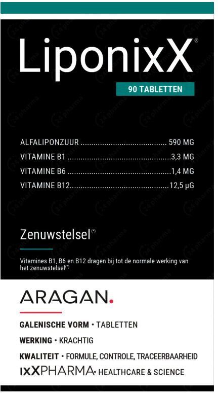 LiponixX - Tabletten - 90 stuks - Voedingssupplement met Alfaliponzuur