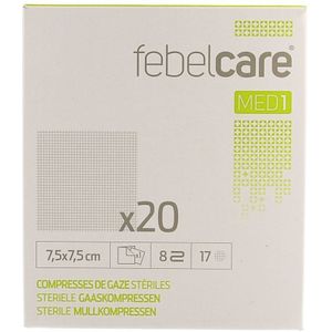 Febelcare Med1 Steriele Gaaskompres 7,5x7,5cm 20x1