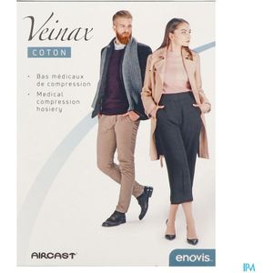 Veinax Knie-kous Vrouw Katoen 2 Lang Zwart M3