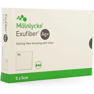 Exufiber Ag Gel.fibre Dressing Ster 5 X 5cm 10
