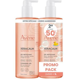 Avène Xeracalm Nutrition Reinigingsgel DUO 2x500ml (2de -50%)