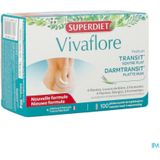 Super Diet Vivaflore Rabarber Transit - 100 Capsules - Voor een Gezonde Darmtransit en Platte Buik