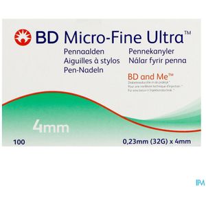 Bd Microfine Ultra Pennaald 4mm 32g Easyflow 100