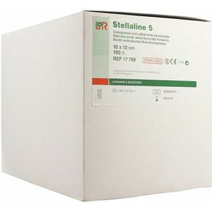 Stellaline - Kompressen - 10x10 cm - 100 Stuks - Niet Inklevend - Absorberend - Steriel