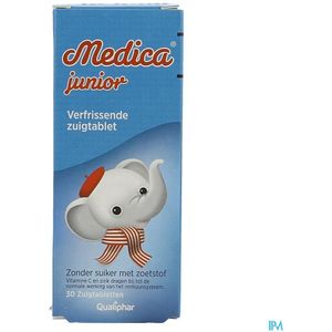 Medica Junior Suikervrij bij Keelpijn 30 Zuigtabletten