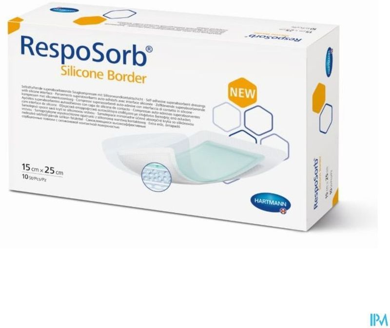 Resposorb Silicone Border 15x25cm 10 6851701