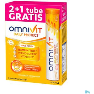 Omnivit Daily Protect Bruistabletten 2+1 tubes Gratis