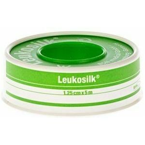 Leukosilk Deksel Kleefpleist. 1,25cmx5m 1 0102100