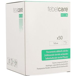 Febelcare Med6 Zelfkl. Steriele Verband.7x5cm 50st